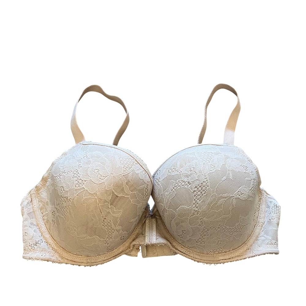 Wacoal Halo Lace Underwire Bra 853201 Sand Nude Floral Full Coverage 34DD